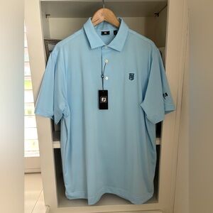 Footjoy MicroFeeder Stripe Lisle Light Blue/white Size Large